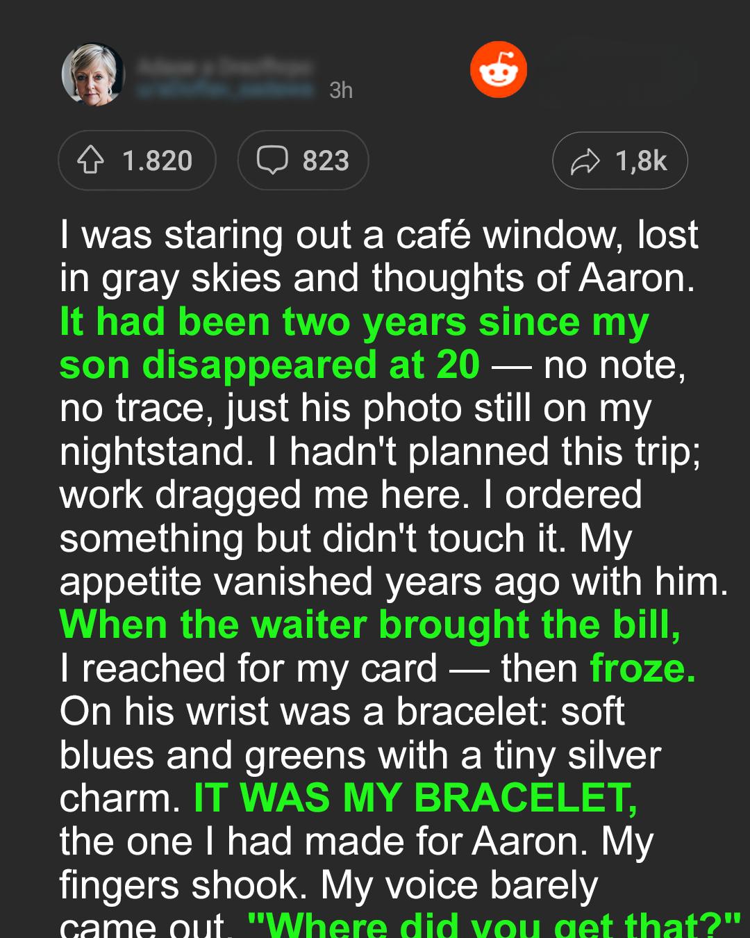 Woman Discovers Long-Missing Son’s Bracelet on Waiter’s Wrist — What Follows Changes Everything