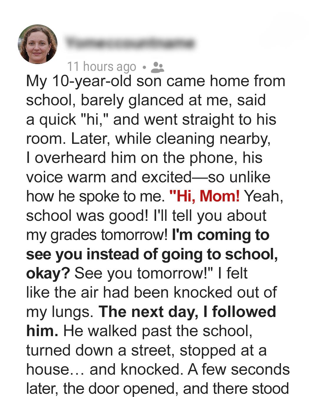 I Followed My Son After a Strange Phone Call—What I Discovered Changed Everything