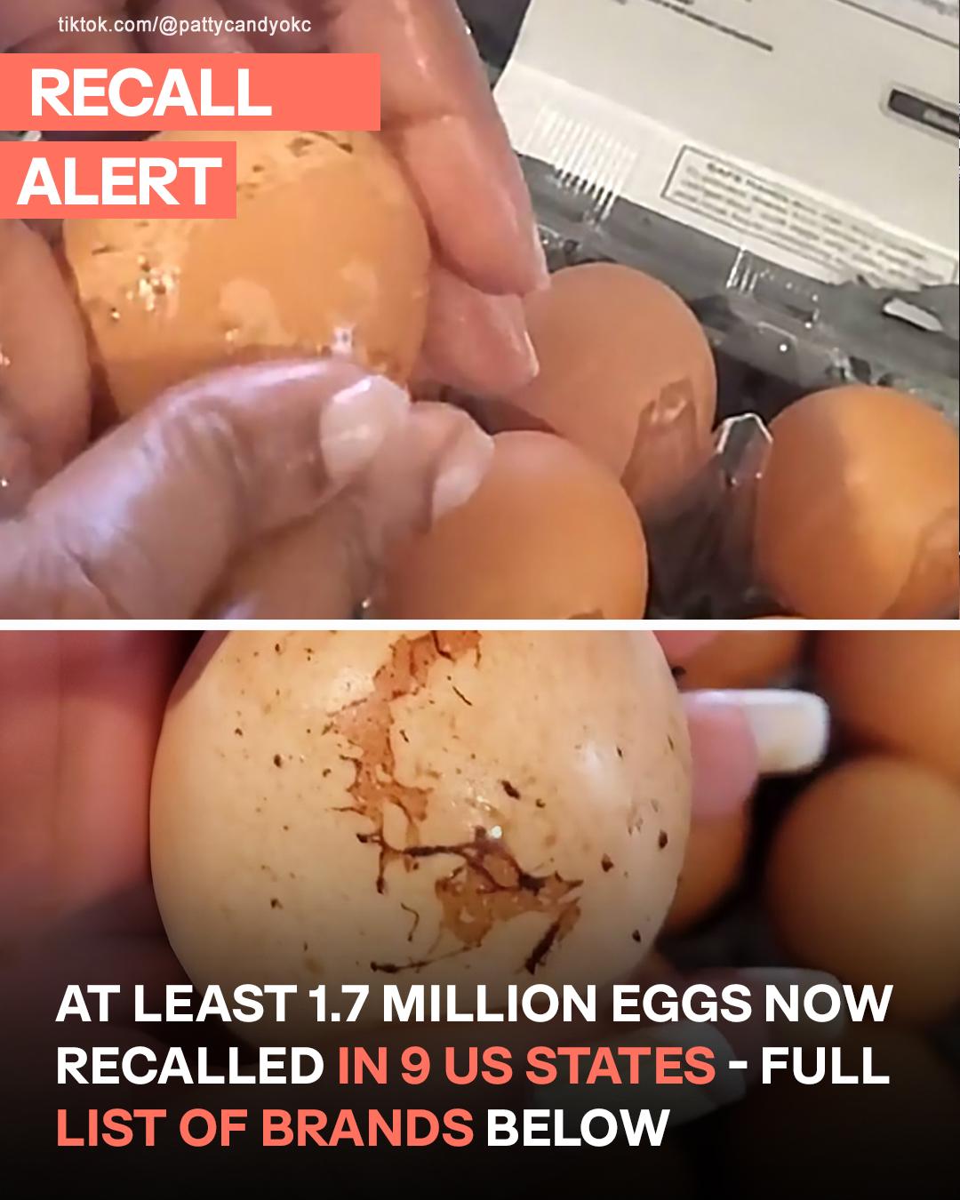 1.7 Million Eggs Recalled Across 9 States Over Salmonella Risk