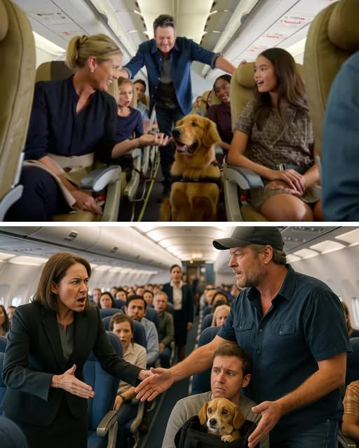 Passenger Complains About Service Dog — Then Blake Shelton Steps In and Silences the Plane