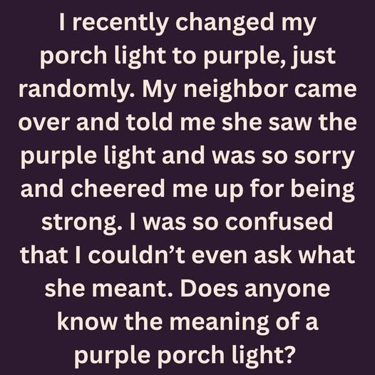 What Purple Porch Lights Really Mean — A Symbol of Support and Hope