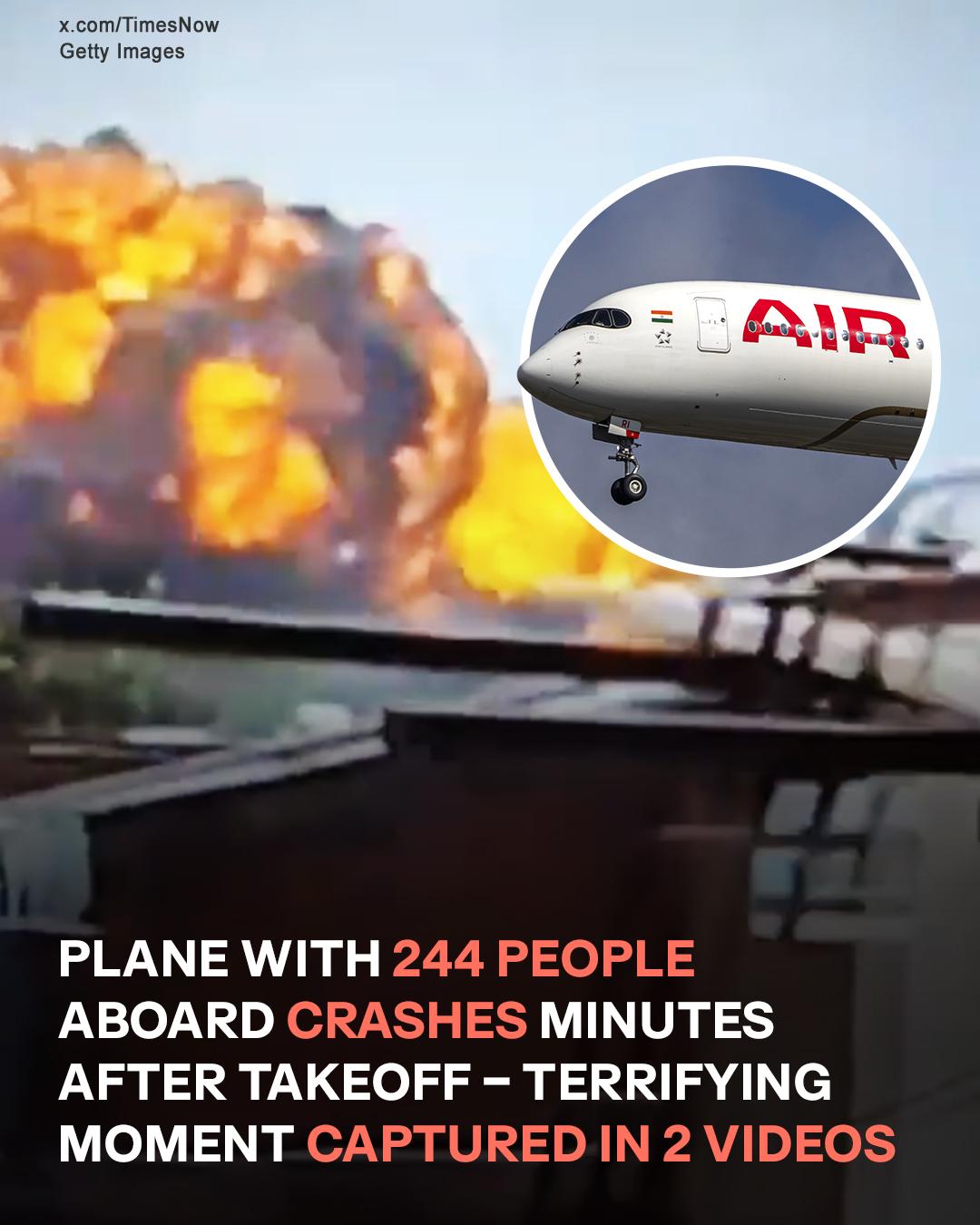 Tragedy in the Skies: Passenger Plane with 244 Aboard Fails After Takeoff in India