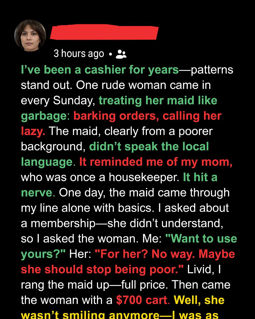 Rich Shopper Publicly Insulted Her Maid—One Day, She Paid the Price for It