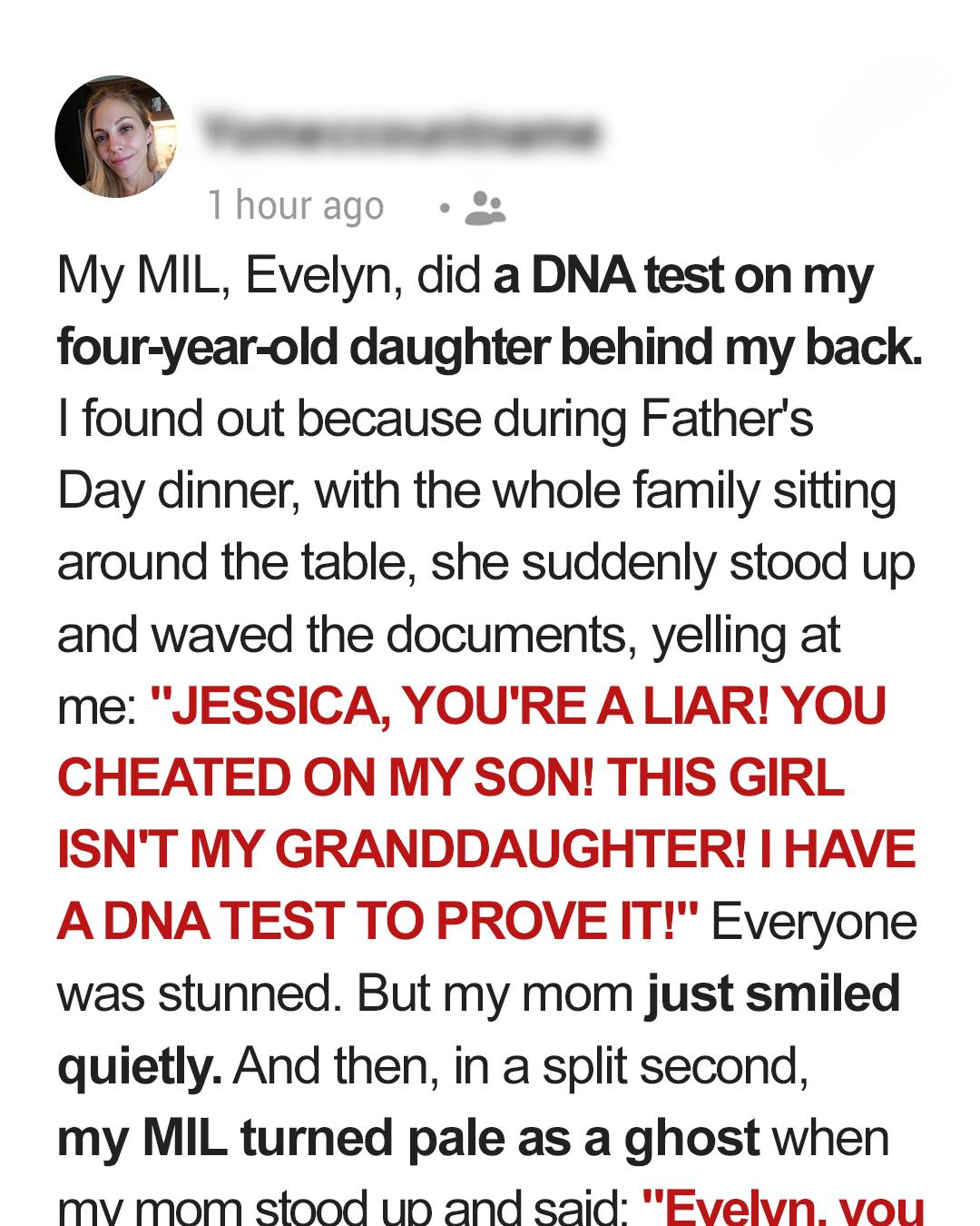 Mother-in-Law’s DNA Test Accusation Backfires at Father’s Day Dinner