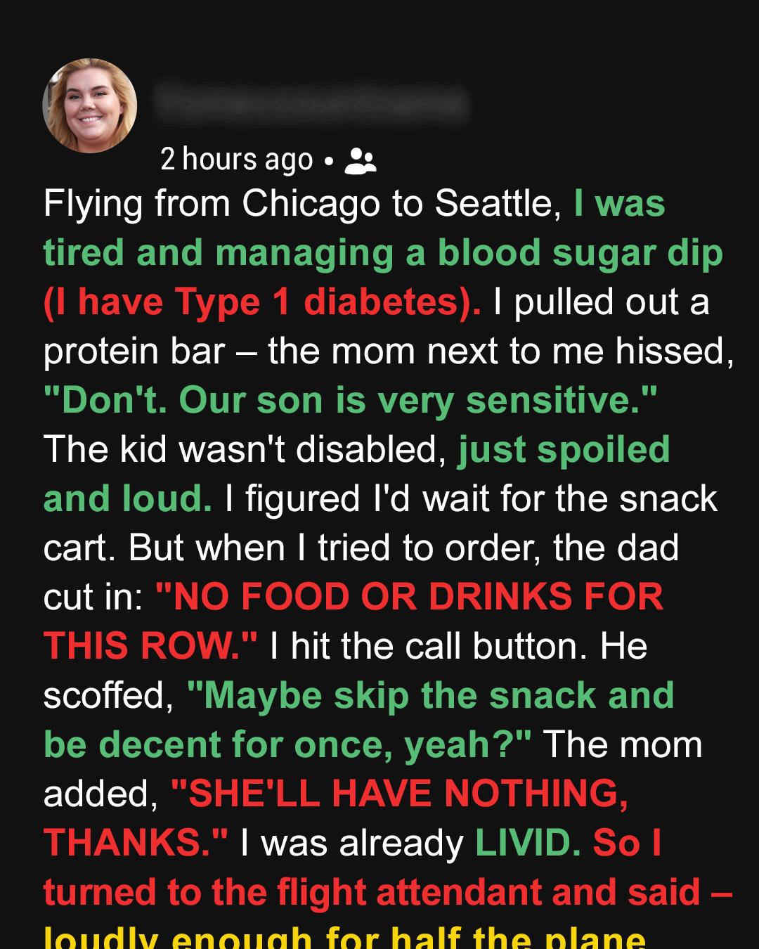 Entitled Parents Told Me Not to Eat on the Plane — I Stood My Ground