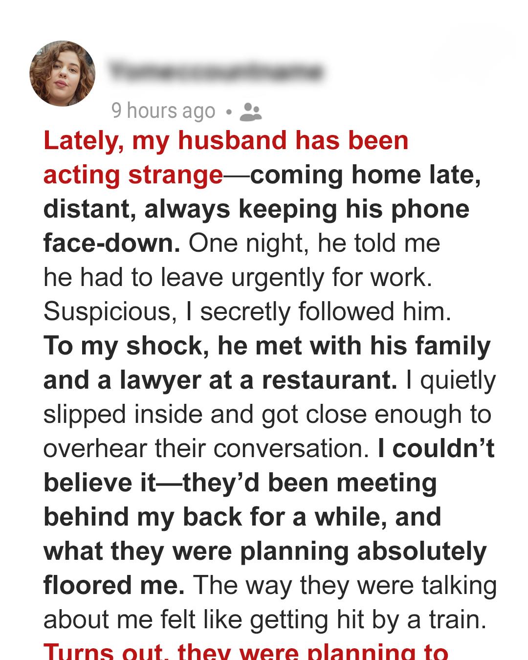 I Discovered My Family Was Secretly Meeting Without Me — What They Planned Left Me Speechless