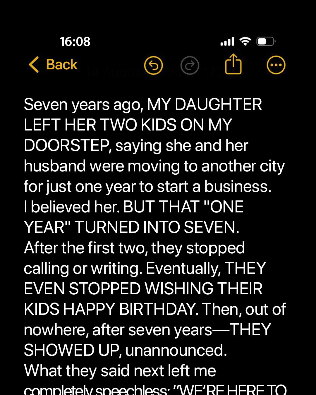 My Daughter Left Her Kids with Me for ‘One Year’—Seven Years Later, She Demanded Them Back