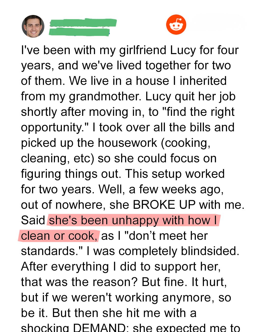 My Girlfriend Dumped Me Over Chores—Then Made a Shocking Request I’ll Never Forget