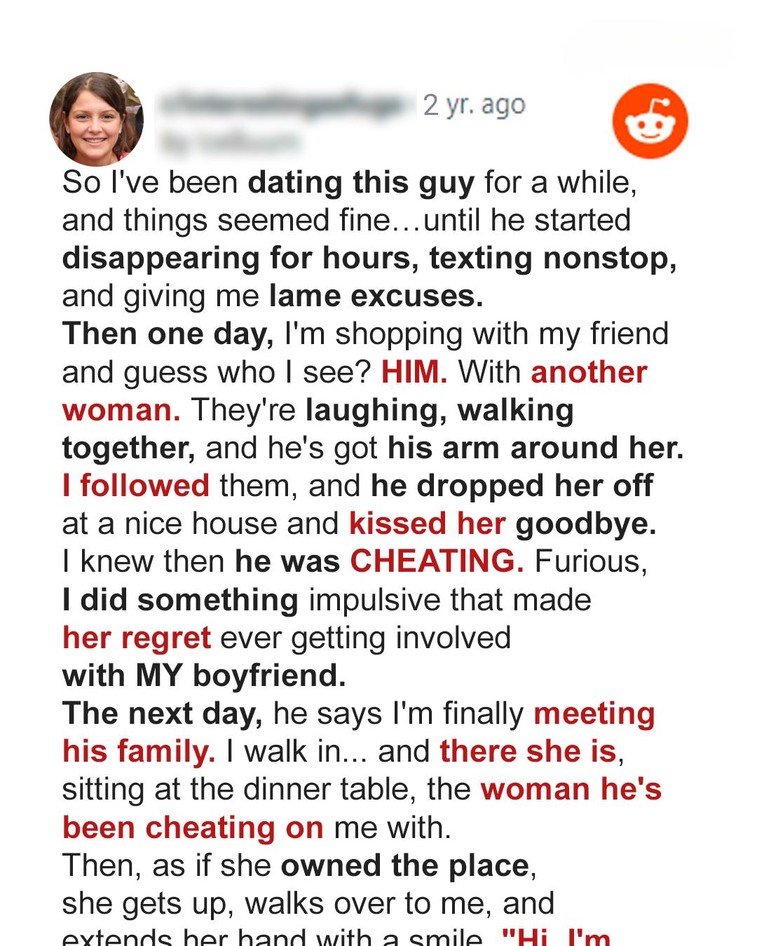 I Thought My Boyfriend Was Cheating — Then His “Other Woman” Showed Up at Family Dinner