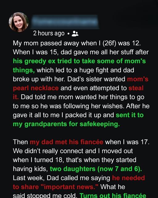 I Refused to Give My Late Mom’s Jewelry to My Dad’s New Wife — Here’s What I Gave Instead