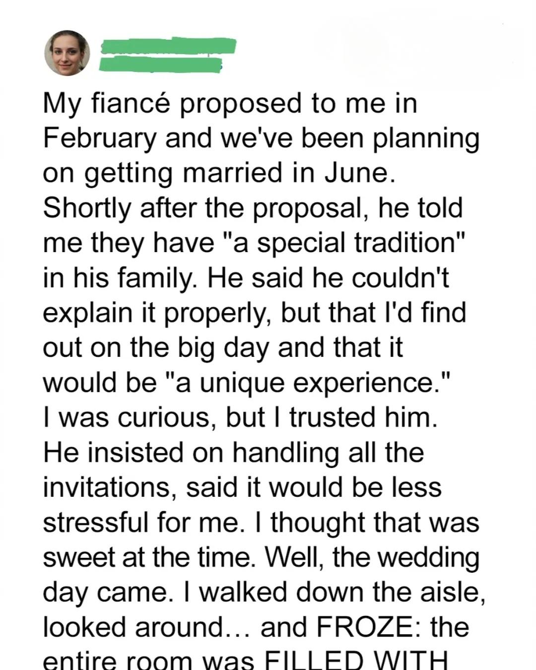 My Fiancé’s “Tradition” Excluded All Women from Our Wedding—So I Walked Away