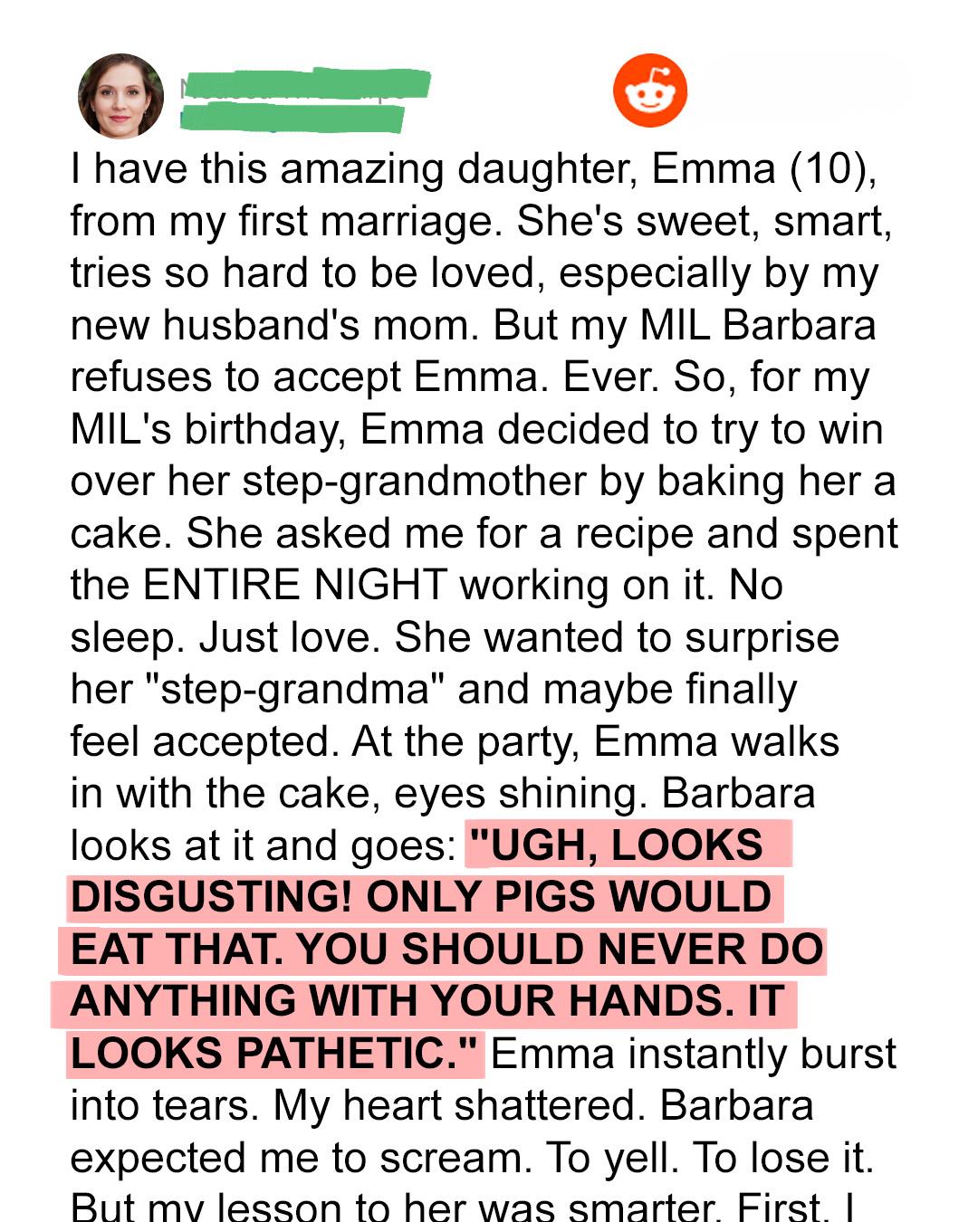 My Daughter’s Cake Was Insulted by Her Grandma — But What Happened Next Changed Everything