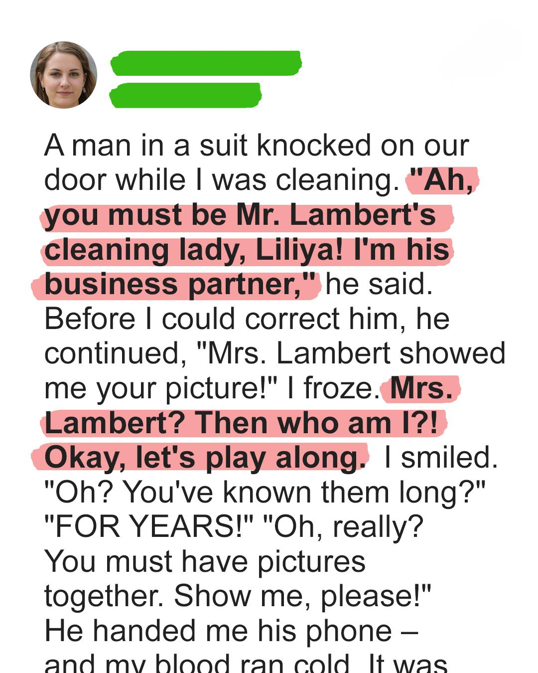 My Husband’s Secret Came Out When His Business Partner Mistook Me for the Maid