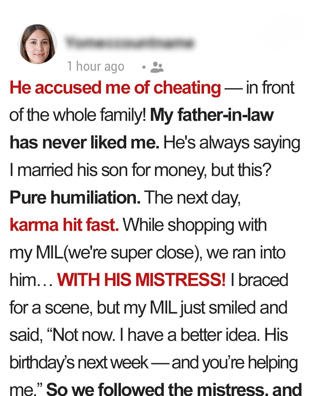 My Father-in-Law Publicly Shamed Me—Then He Got the Shock of His Life