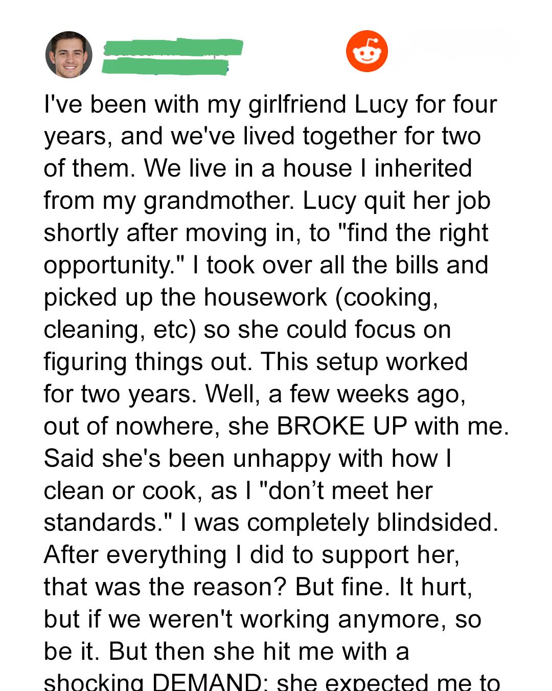 She Broke Up with Me Over Chores — Then Made a Shocking Request
