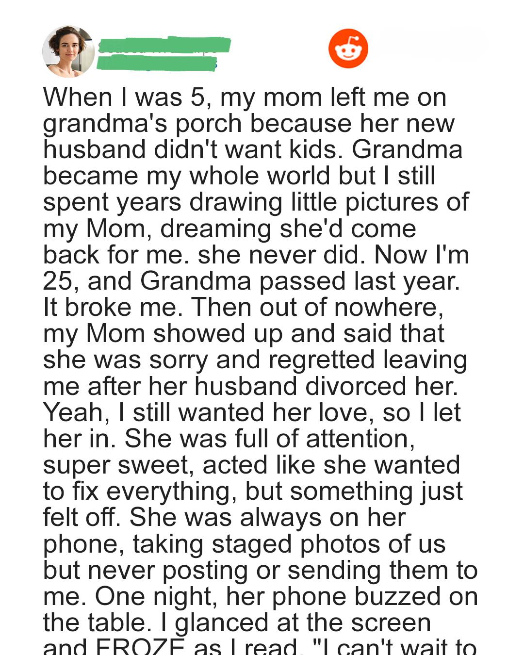 She Left Me at 5—Now She Wants Back In, but I Chose Myself