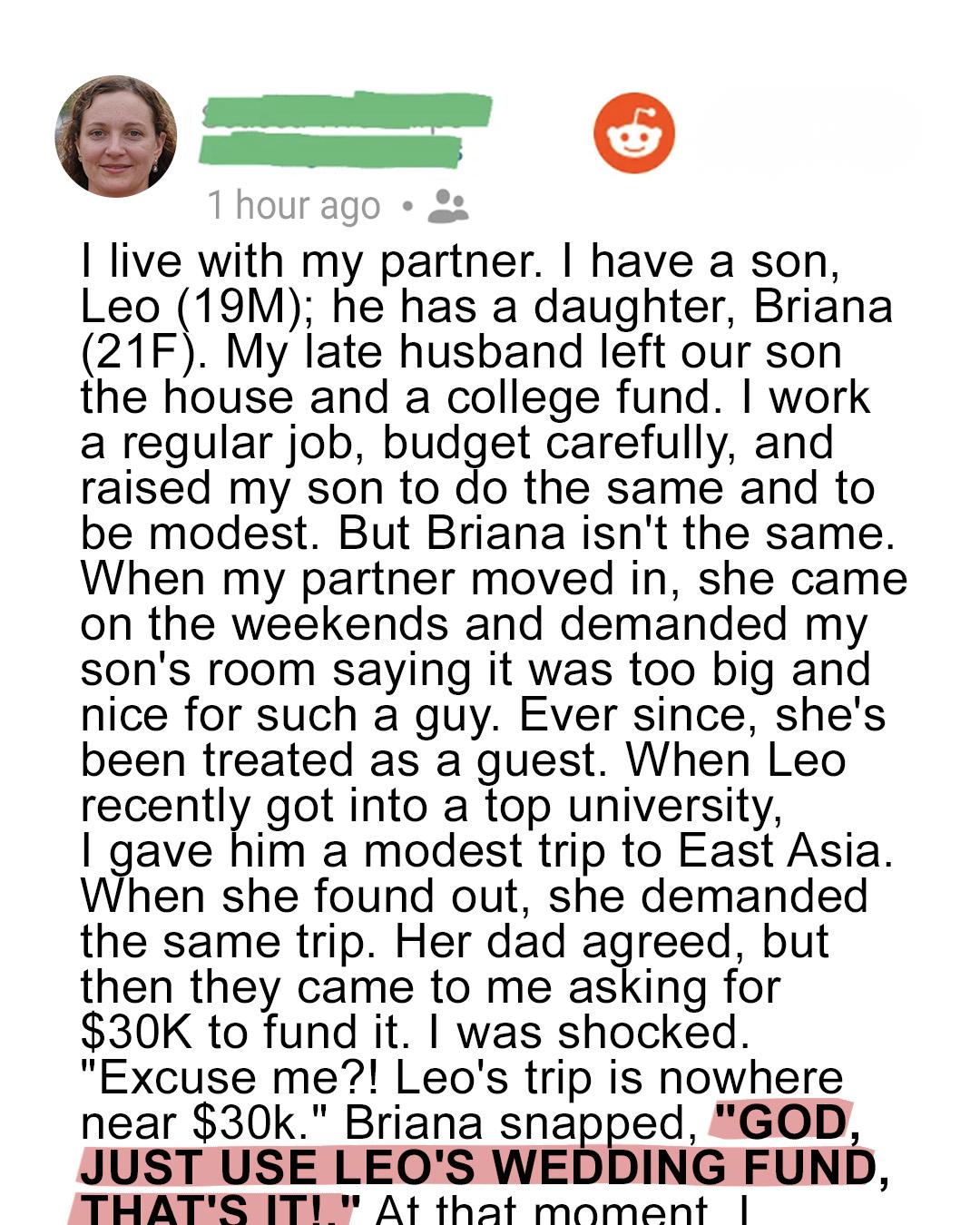 My Stepdaughter Demanded K for a Trip—Then Told Me to Take It from My Son’s Wedding Fund