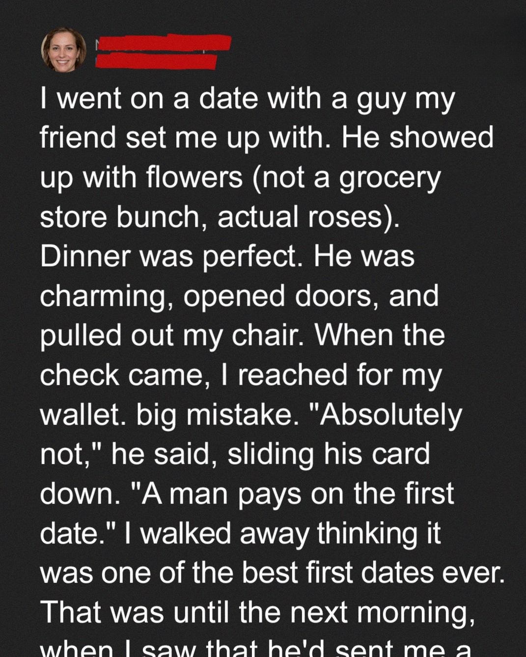 The Night I Learned Why Letting Him Pay Was a Mistake The Night I Learned Why Letting Him Pay Was a Mistake