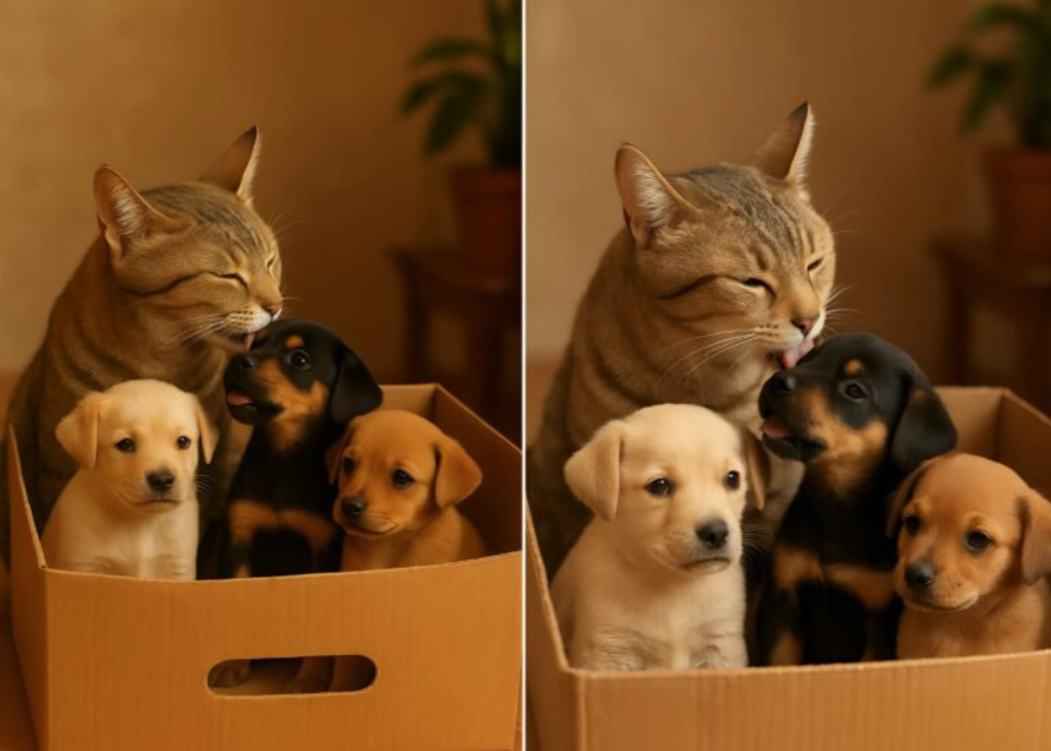 The Night My Cat Brought Home Puppies The Night My Cat Brought Home Puppies