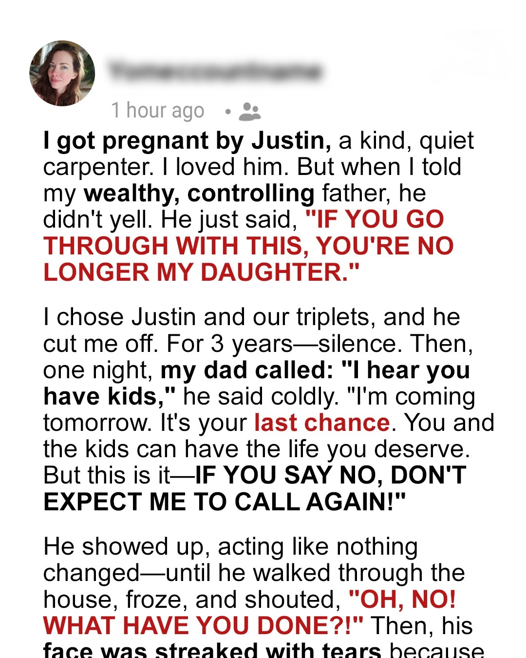 When My Father Walked Away Over My Pregnancy, I Never Expected What Would Bring Him Back