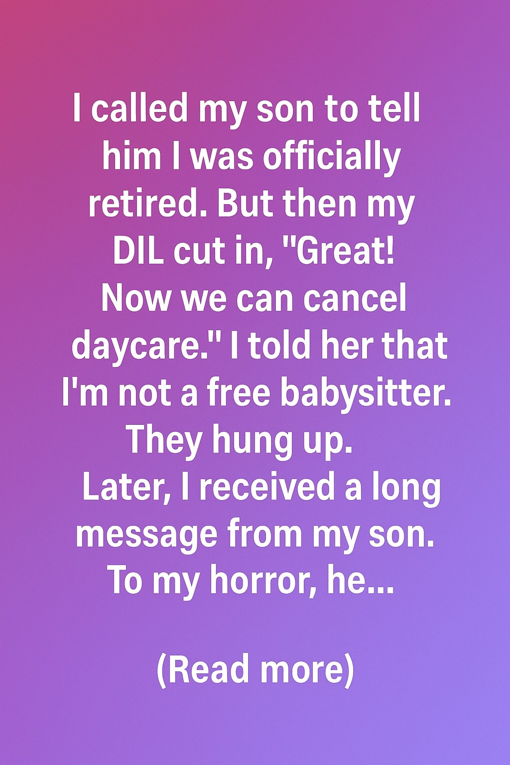 When Retirement Brought an Unexpected Conversation