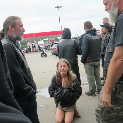 Crying Girl Ran to a Group of Bikers at a Gas Station — What Happened Next Shocked Everyone