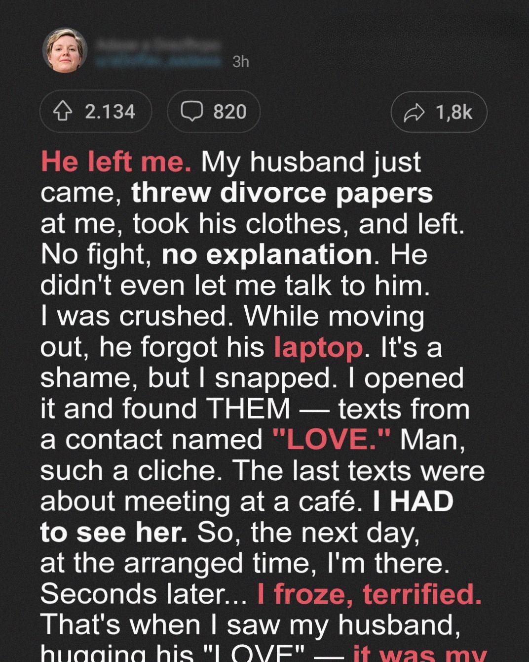 The Truth Behind Why My Husband Left Me – And It Wasn’t What I Expected