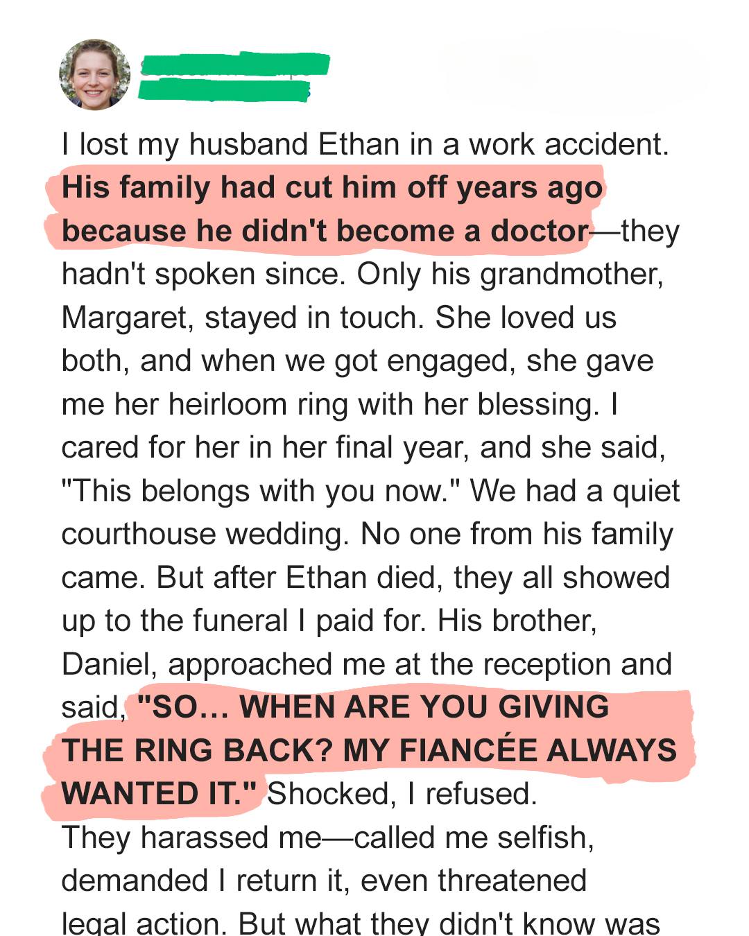 They Tried to Take My Engagement Ring — But I Had the Last Word