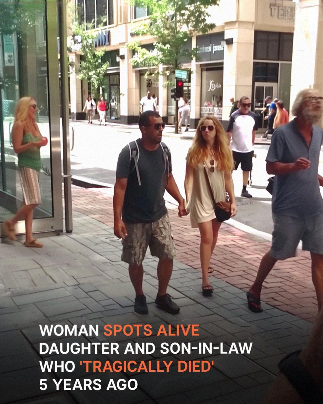 Lady Spots Daughter and Son-in-Law Who ‘Tragically Died’ 5 Years Ago and Follows Them – Story of the Day