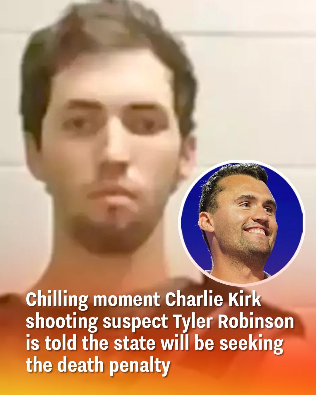 Chilling Moment Charlie Kirk Shooting Suspect Tyler Robinson Learns Prosecutors Will Seek the Death Penalty