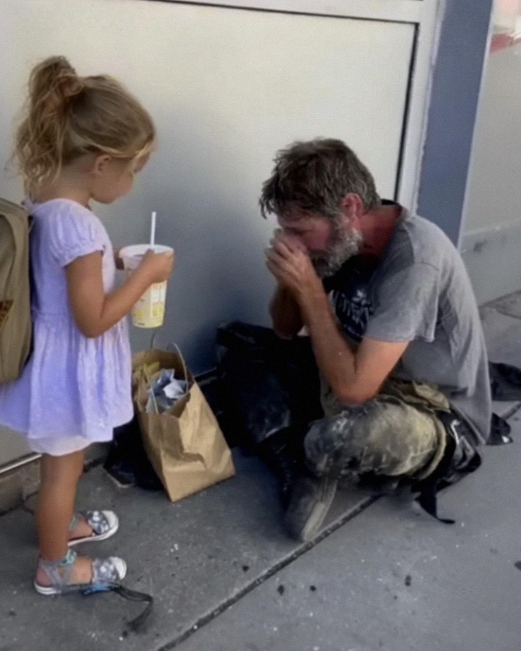 My 7-Year-Old Gave Her Lemonade and Small Amount of Savings to a Crying Man Outside the Store—Two Days Later, a Helicopter Landed in Front of Our House