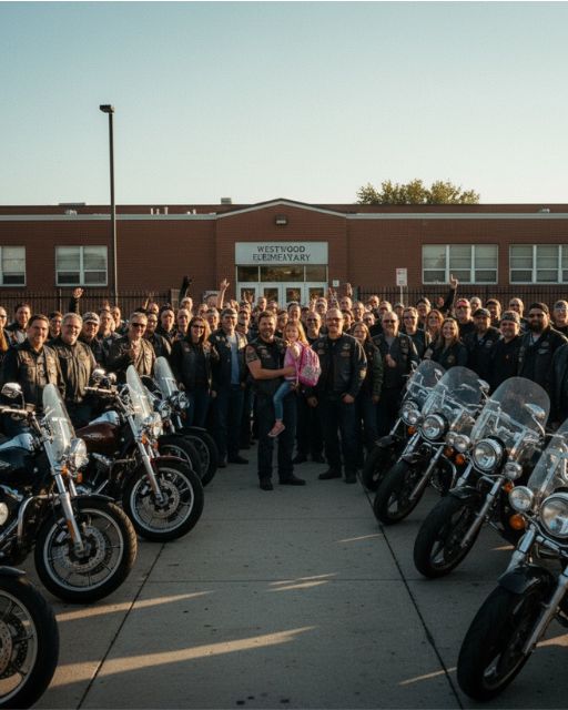 Seventy Bikers Surprised Everyone When a Little Girl Needed Help Getting to School