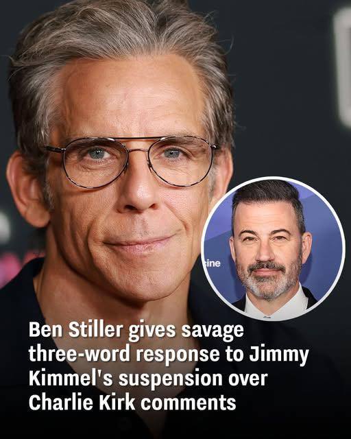Ben Stiller’s Brutal Three-Word Reaction to Jimmy Kimmel’s Suspension Over Charlie Kirk