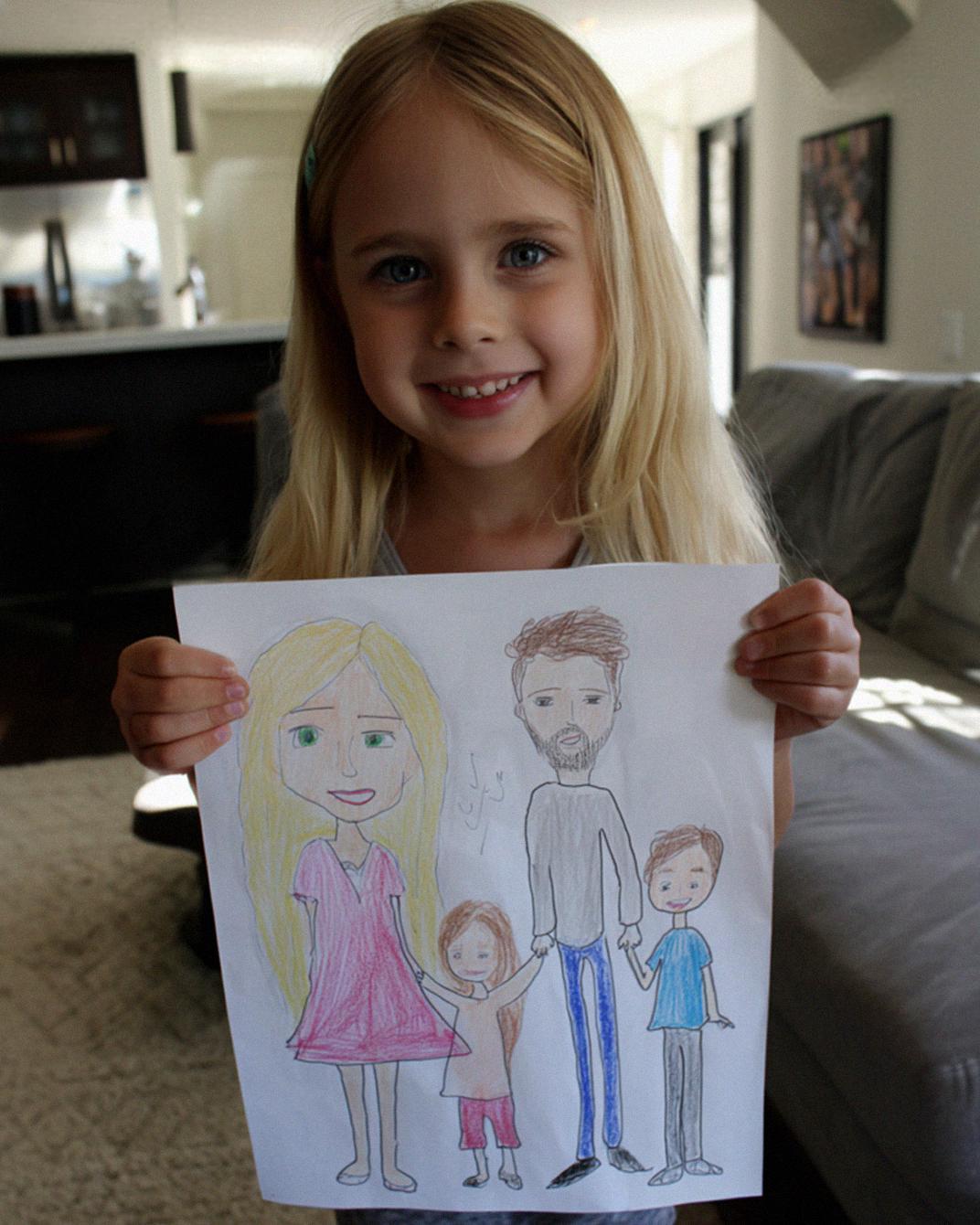 My 5-Year-Old Daughter Drew Our Family and Said: “This Is My New Little Brother”