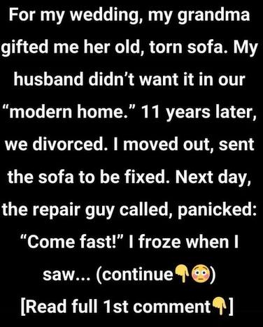 Old Sofa Gift From Grandma Reveals a Life-Changing Secret After 11 Years