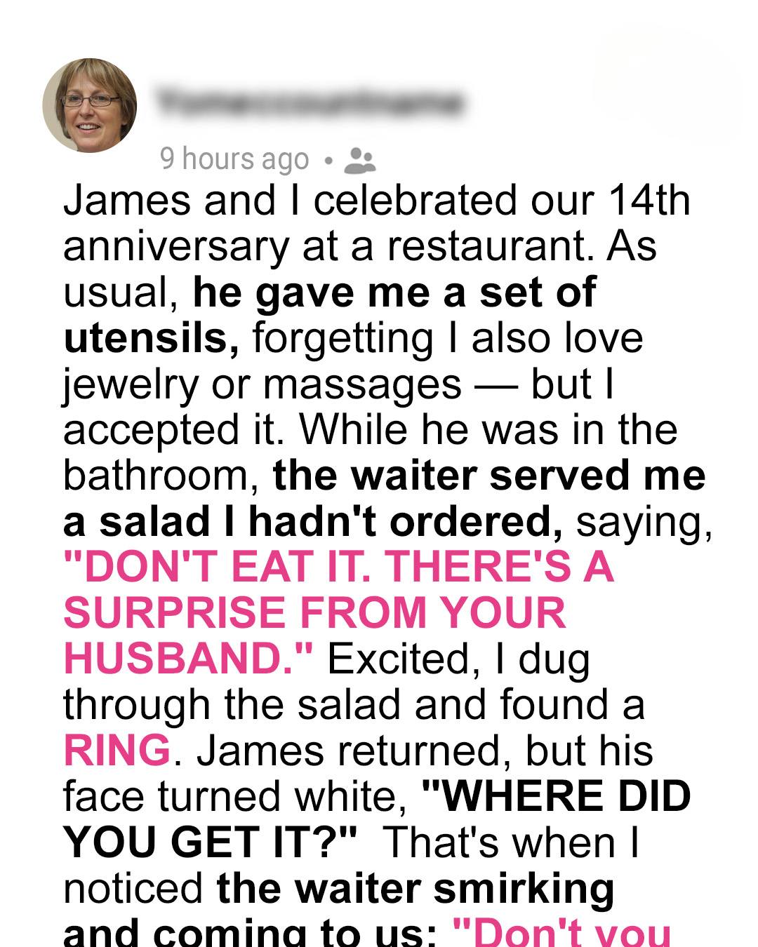 An Anniversary Dinner Turned Into a Lesson I Never Expected An Anniversary Dinner Turned Into a Lesson I Never Expected