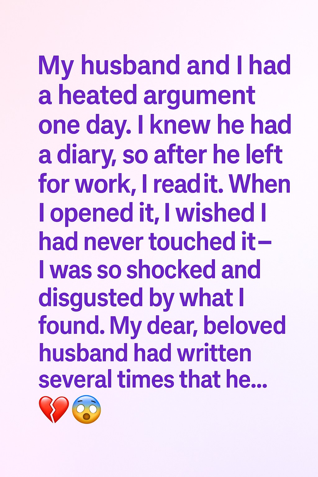 I Read My Husband’s Diary and Discovered the Truth Behind Our Argument