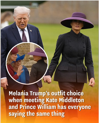 Melania Trump’s Outfit Choice at Windsor Castle Meeting with Royals Sparks Buzz