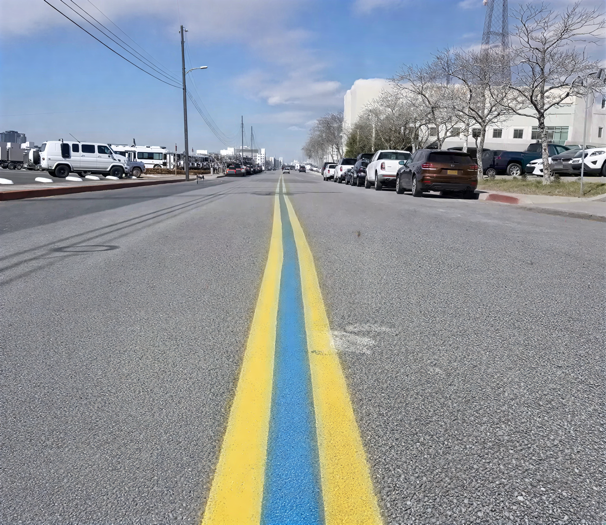 The Meaning Behind the Blue Line Painted on Streets