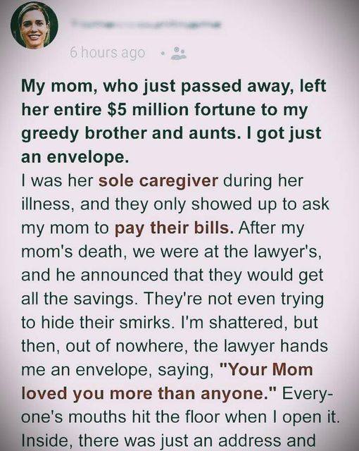 The Envelope My Mother Left Me Held More Than Money — It Held the Truth About Love