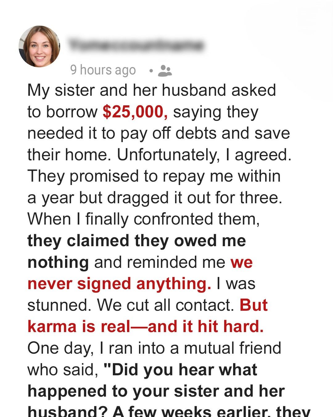 My Sister and Her Husband Refused to Repay Their Debt — But Life Gave Them an Unexpected Lesson