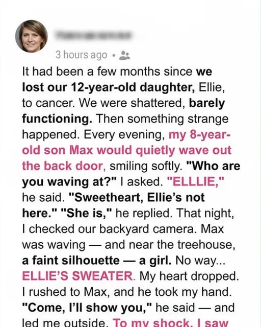 My Son Kept Waving at the Backyard — What the Camera Captured Left Me Speechless