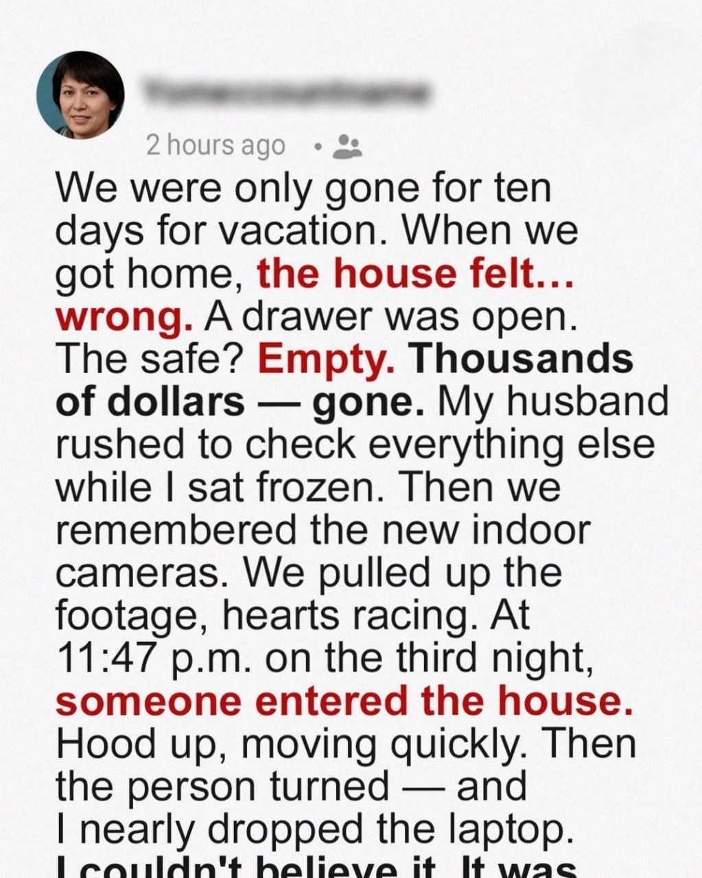 Our Home Was Robbed While We Were Away — But the Truth Behind It Hurt Even More