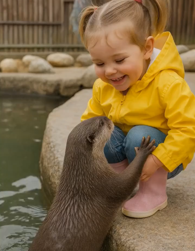 A Family Trip to the Zoo Turned Unforgettable When an Otter Refused to Leave a Little Girl’s Side