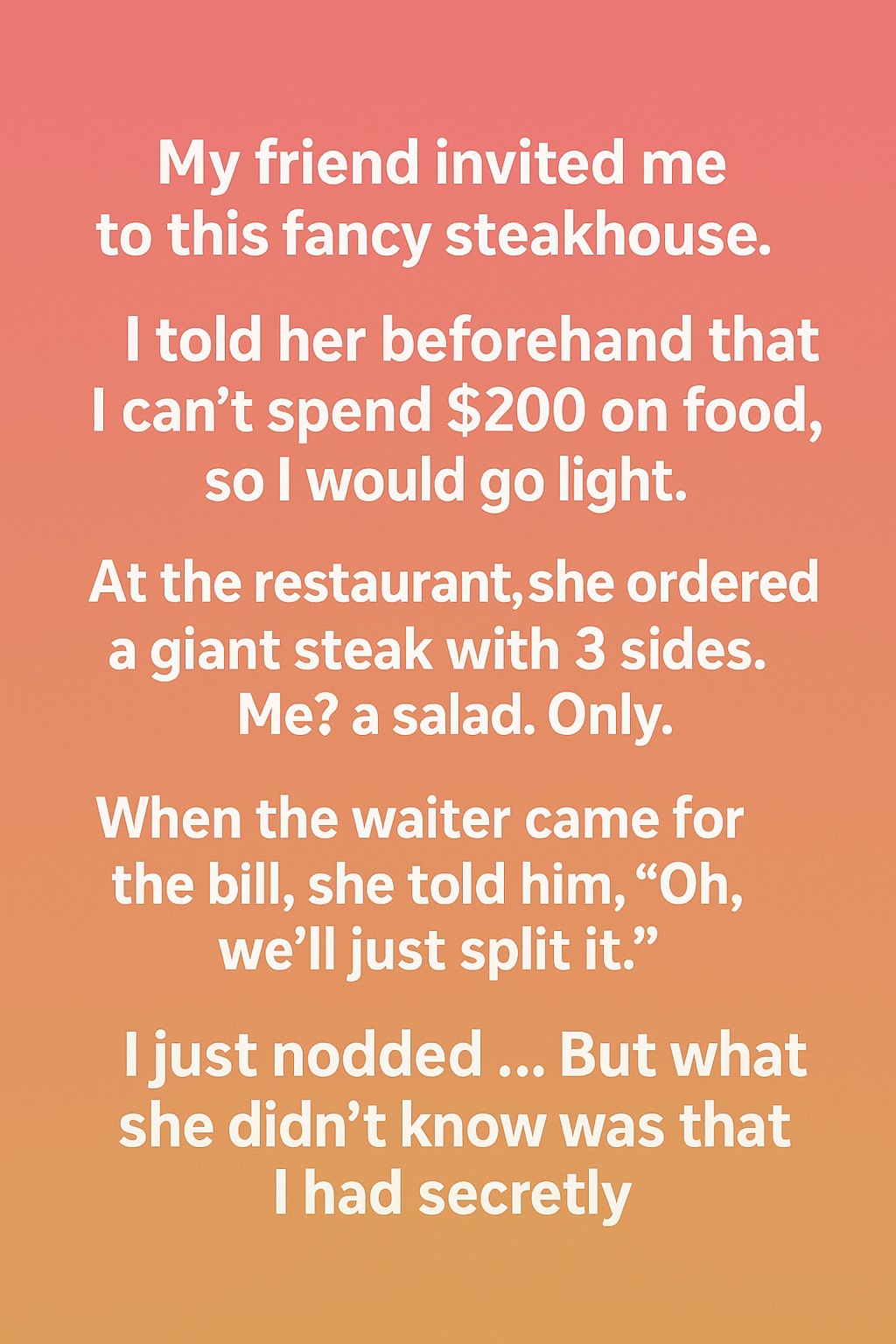 The Dinner That Taught Me How to Stand Up for Myself — Without Losing a Friend