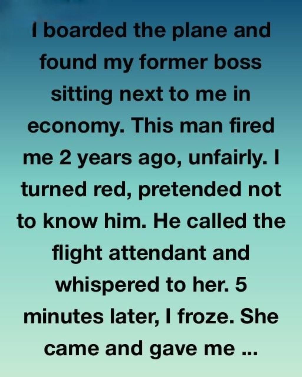 I Was Fired by My Boss — Two Years Later, He Changed My Life on a Flight