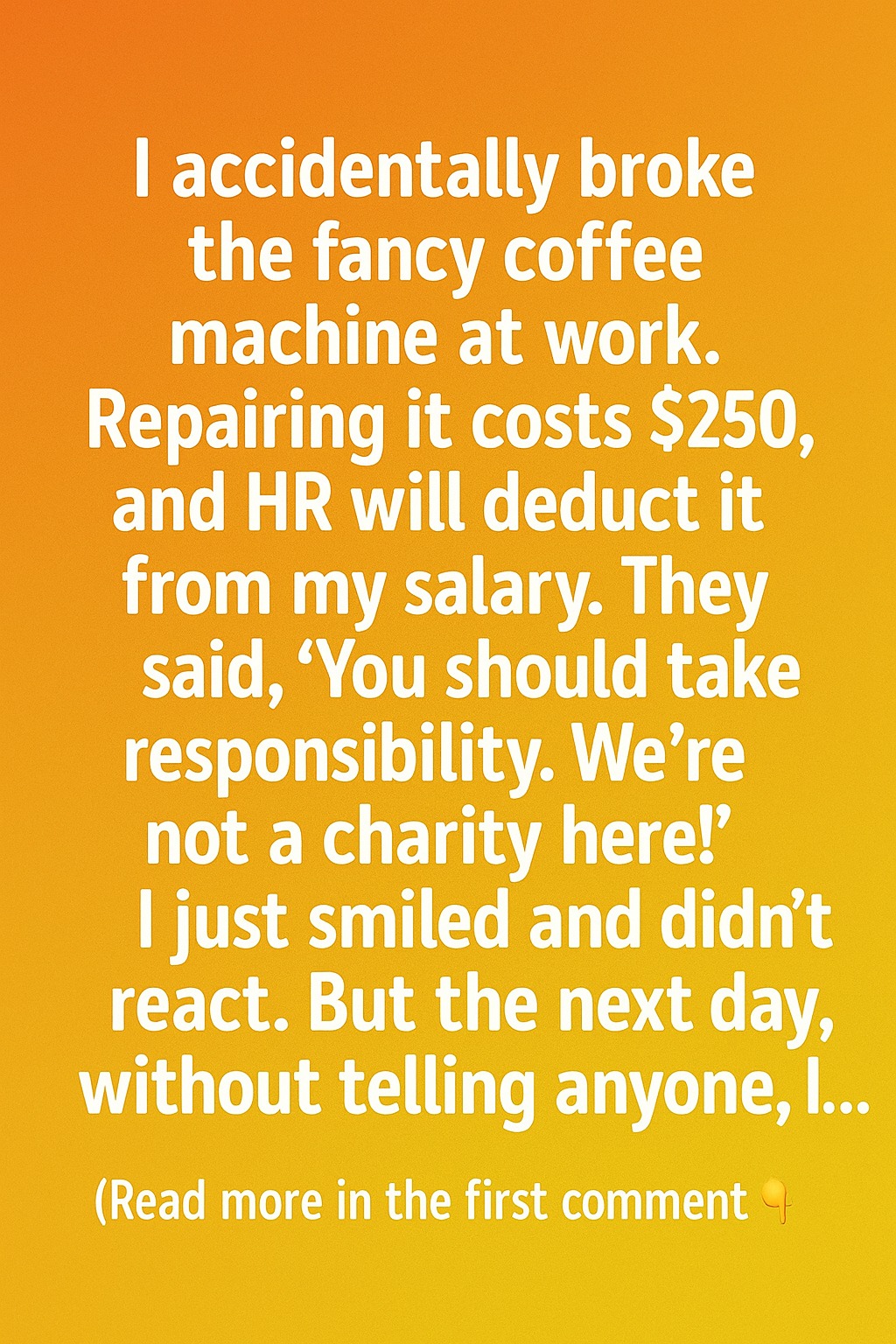 What Fixing the Office Coffee Machine Taught Me About Responsibility