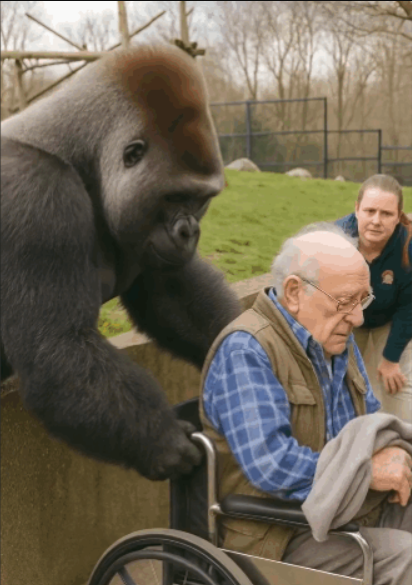 A Gorilla Reached for a Man in a Wheelchair — What Happened Next Stunned Everyone at the Zoo