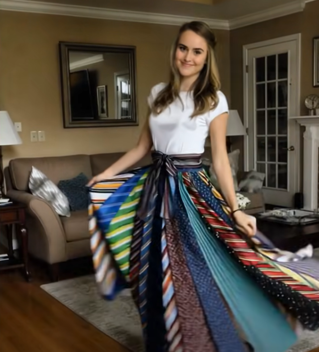 My Stepmom Altered the Skirt I Made from My Dad’s Ties — The Outcome Was Not What I Expected