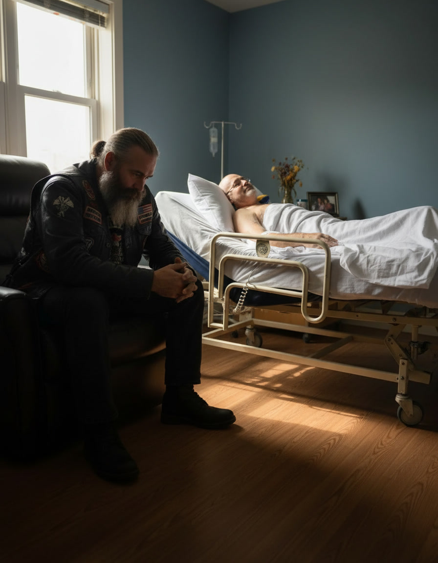 My Kids Left Me Dying Alone But This Biker Held My Hand And Helped Me Find Peace in the End